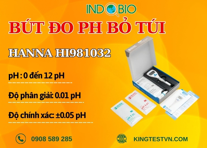Thông số nổi bật của Bút đo pH Hanna HI981032
